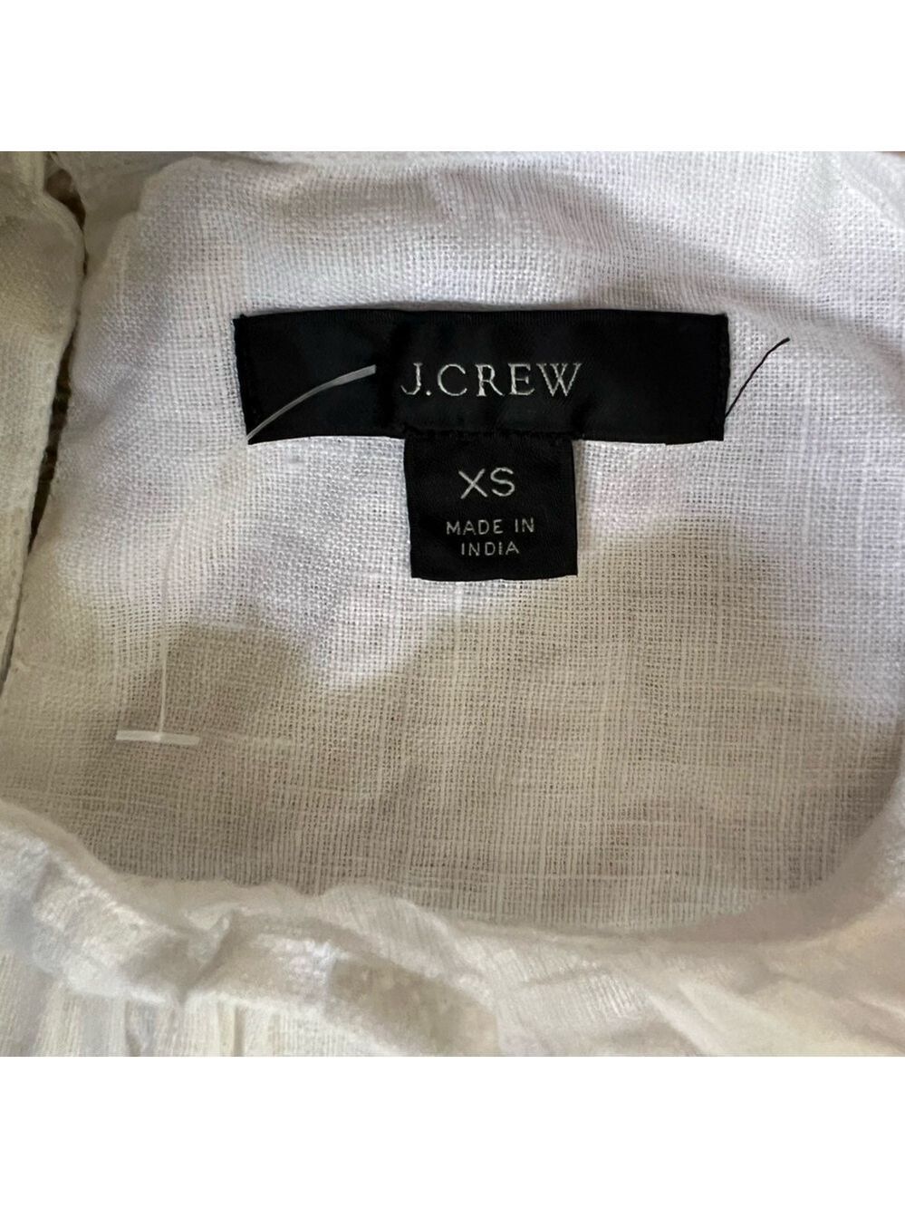 NWOT J Crew Smocked Puff Sleeve 100% Linen Top 
Size XS - Picture 7 of 9